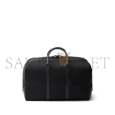 PRADA RE-NYLON AND SAFFIANO LEATHER TOTE TRAVEL BAG 2VC013 (55*33*27cm) PRADA RE-NYLON AND SAFFIANO LEATHER TOTE TRAVEL BAG 2VC013 (55*33*27cm)